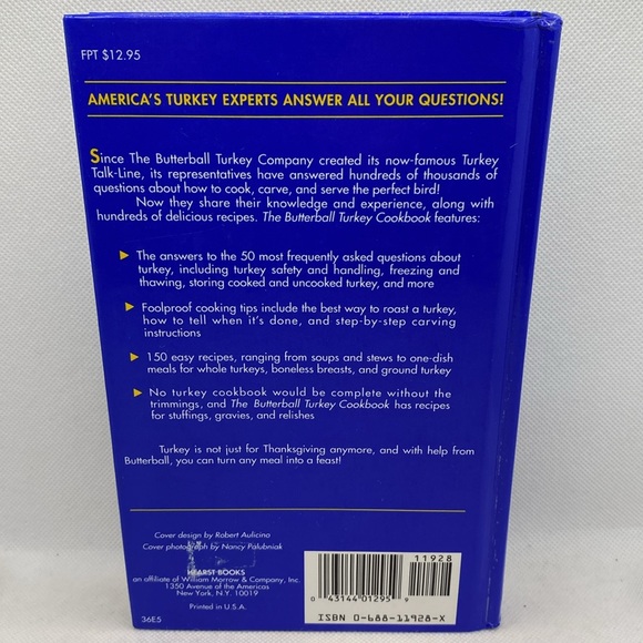 The Butterball Turkey Cookbook Hardcover First Edition 1992 - Picture 3 of 12